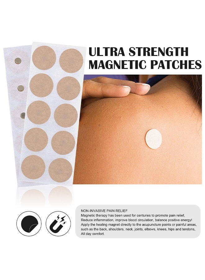 SOUTH MOON 50 Pcs Magnetic Acupressure Patches, Relieve Shoulder, Neck, And Waist Joint Pain, Magnetic Acupoint Patches For Body, Health Patch, Muscle Pain Relief, Magnetic Acupressure Patch, Acupressure Magnets Patch - Image 3